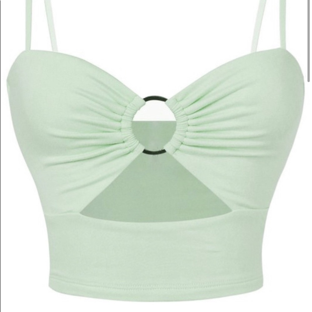 Green crop top